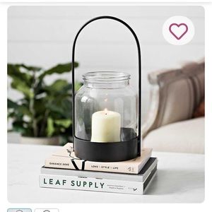 KIRKLANDS BLACK OVAL LANTERN